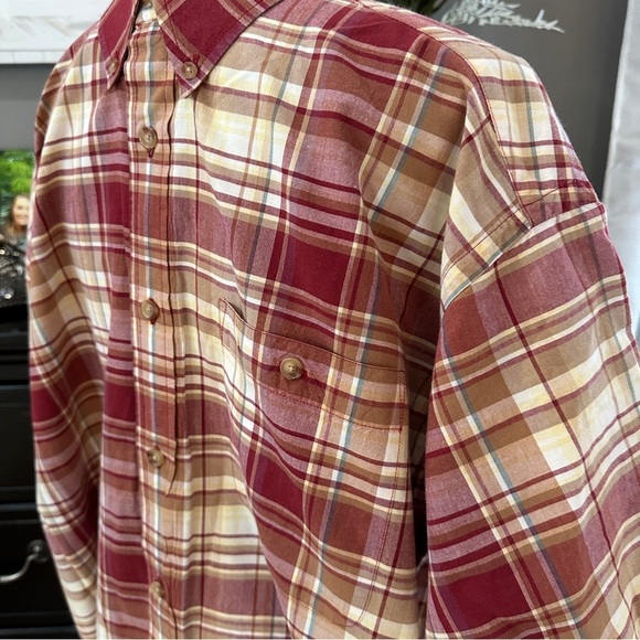 Orvis Vintage Cotton Plaid Short Sleeve Button Down Shirt Size L Normcore - Picture 4 of 13